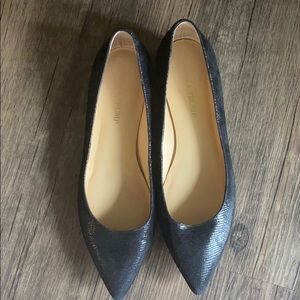 Black Ivanka Trump Pointed Toe Flats size 8.5